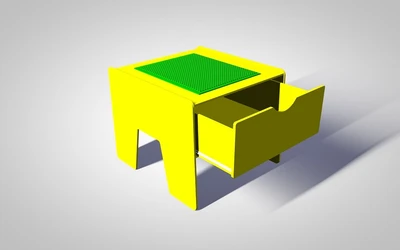 Лего-стол для конструирования с выдвижным ящиком «Приоритет» Новые горизонты 1500485575