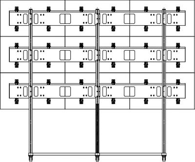 Мобильная напольная стойка для 9-ти панелей EliteBoard EW-5533FFM для размера 55" 317785729