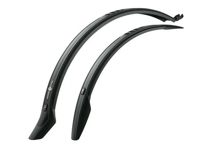 Комплект полноразмерных крыльев SKS Velo-55 CROSS SET 28" черные пластик 55мм 1986736140
