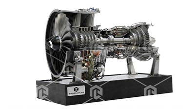 Действующий макет «Турбореактивный двигатель CFM LEAP» Исполнение с мотогондолой и подсветкой 1416103055