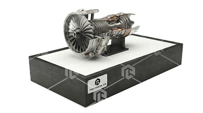 Действующий макет «Турбореактивный двигатель Rolls Royce T1000 TEN» Исполнение настольное с мотогондолой и подсветкой 1643079363