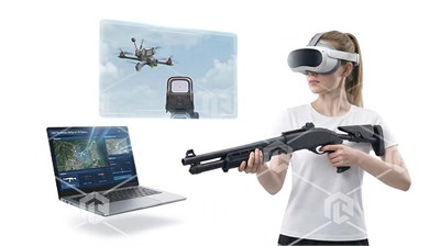 Виртуальный VR тренажер "Отработка навыков обнаружения и поражения мультироторных БПЛА различного класса из стрелкового вооружения" 2039497859