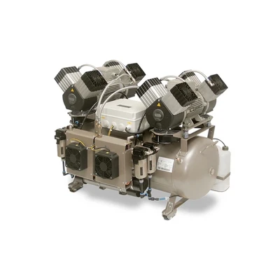 Ekom DK50 2X4VR/110/M - безмасляный компрессор для централизованной компрессорной без кожуха, с осушителем, с ресивером 110 л 17323972
