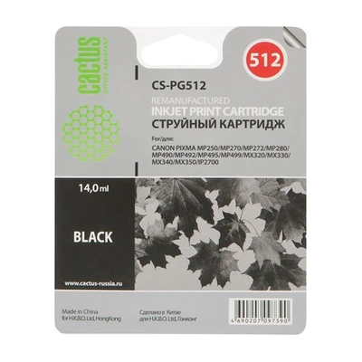 Картридж черный Cactus CS-PG512 1169473060