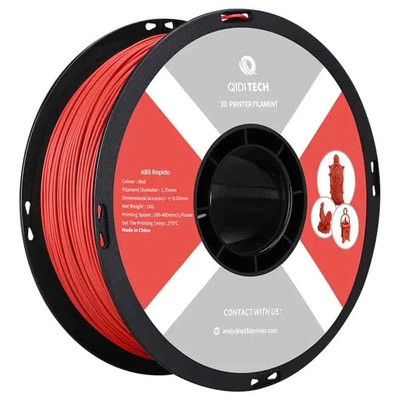 ABS Rapido пластик Qidi Tech Red Красный 1,75 мм (1 кг) 918362664