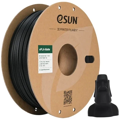 ePLA-Matte пластик Esun Deep Black - Черный матовый 1,75 мм (1кг) 1007453626