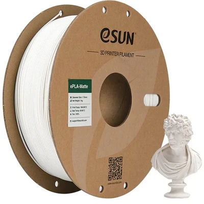 ePLA-Matte пластик Esun Milky White - Молочный белый 1,75 мм (1кг) 1936045397