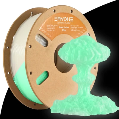 PLA пластик Luminous Glow green ERYONE Зеленый светящийся 1,75 мм (1кг) 931921295