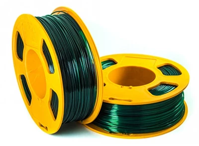 PETG GF пластик Emerland изумрудный прозрачный (1 кг) 126897163