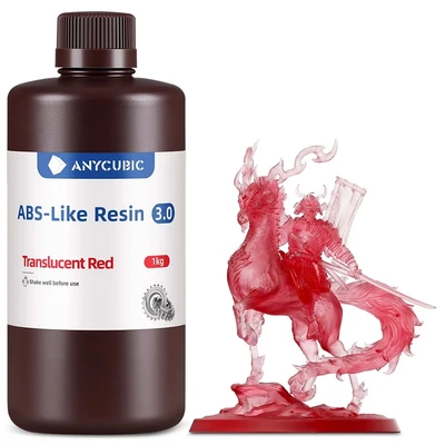 Фотополимер Anycubic ABS-Like Resin 3.0 Translucent Red (Прозрачный красный) (1кг) 1092151102