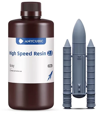 Фотополимерная смола Anycubic High Speed Resin 2.0 Gray Серая (1кг) 138595557