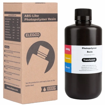 Фотополимерная смола Elegoo ABS-Like Resin Translucent V3.0 Прозрачная (1кг) 486381085