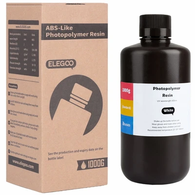Фотополимерная смола Elegoo ABS-Like Resin White (1кг) 842385991