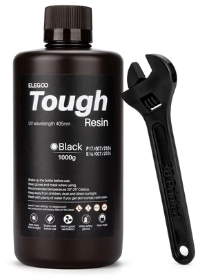 Фотополимерная смола Elegoo Tough Resin Black Черный (1кг) 2072198460