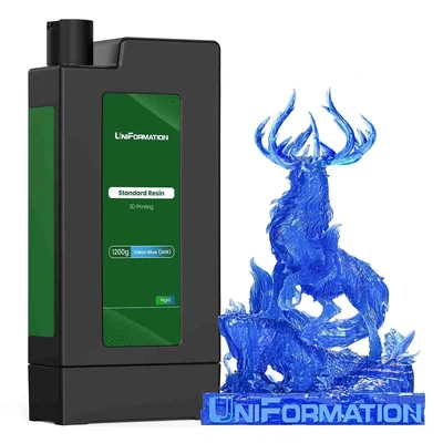 Фотополимерная смола Uniformation Standard Resin Clear Blue (Прозрачный Синий) (1200 гр) 1140057447