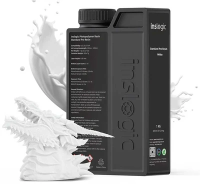 Фотополимерная смола Inslogic Standard Pro Resin White Белый (1 кг) 1141212149