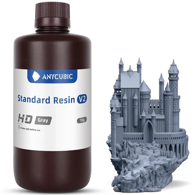 Фотополимер Anycubic Standard Resin V2 HD Gray Серый (1кг) 331006266