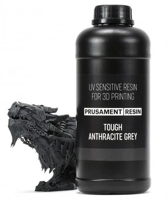 Фотополимерная смола Prusament Resin Tough Anthracite Grey (1кг) 513561996