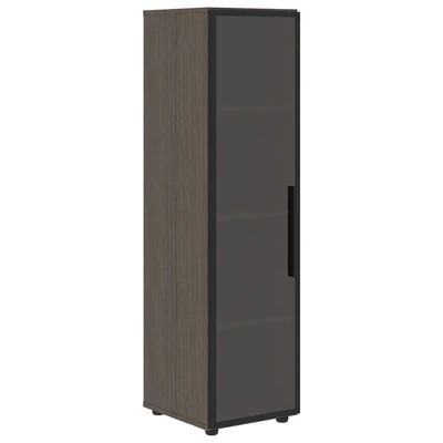 Шкаф средний со стеклянной дверью VELION VMCS 40.2(L), дуб сильвер , 400х430х1517 мм 824848361