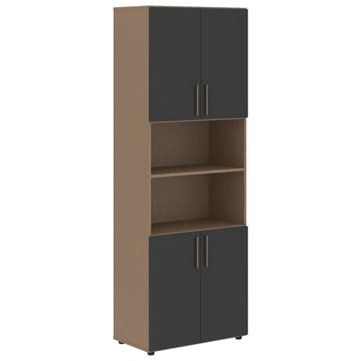 Шкаф-стеллаж широкий VELION VHCS 80.4, яшма черный/кобра, 800х430х2253 мм 1674969808