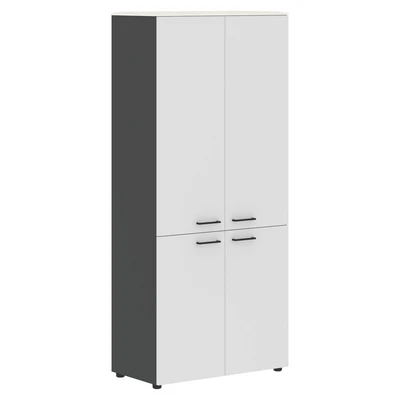 Шкаф высокий JAY JHC 85.3, ясень белый/белый/антрацит, 856х452х1949 мм 157824374