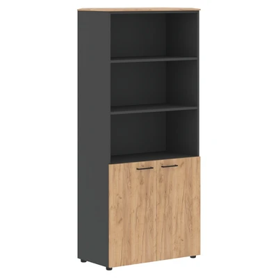 Шкаф-стеллаж JAY JHC 85.5, дуб бофорд/антрацит, 856х452х1949 мм 2034669279