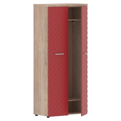 Гардероб TORR LUX TLCW 85, красный/дуб каньон z, 856х450х1968 мм 1874136706