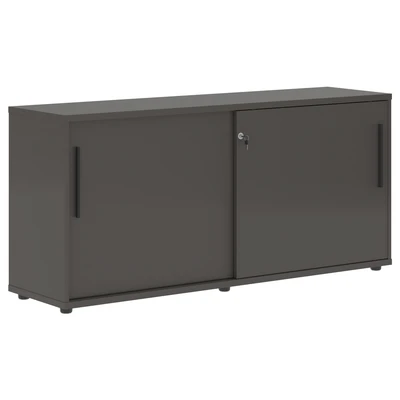 Шкаф низкий EDIS ELC 1643, мокко/черный, 1606х430х750 мм 27416924