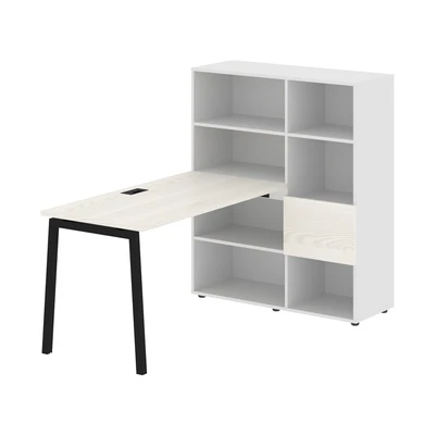 Стол-стеллаж EDIS L ELRST 1113, ясень траун/черный, 1790х1120х1355 мм 622440200