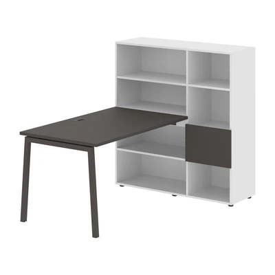 Стол-стеллаж EDIS L ELRST 1213, мокко/мокко, 1790х1250х1355 мм 1964680060