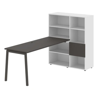 Стол-стеллаж EDIS L ELRST 1117, мокко/мокко, 2190х1120х1355 мм 1687785913