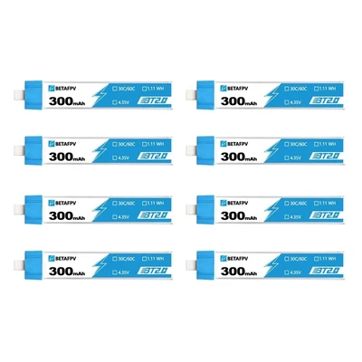 Аккумуляторы BETAFPV 300mAh 1S 30C LiHV (8шт) 1630228250