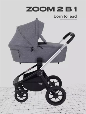 Коляска 2 в 1 Mowbaby Zoom Silver 2025 grey 415938030