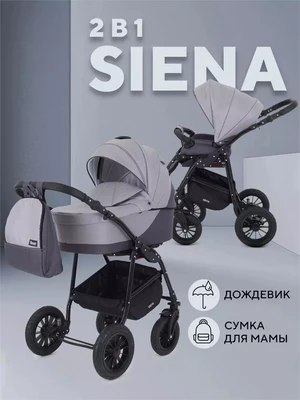 Коляска 2 в 1 Rant Siena 2024 02 темно-серый - светло-серый 1145723574
