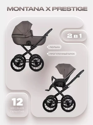 Коляска 2 в 1 Riko Basic Montana X Prestige 01 коричневый 1782752212