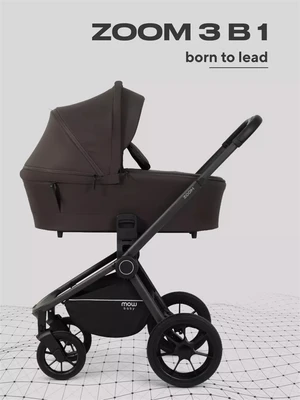 Коляска 3 в 1 Mowbaby Zoom PU Shine brown 2025188151