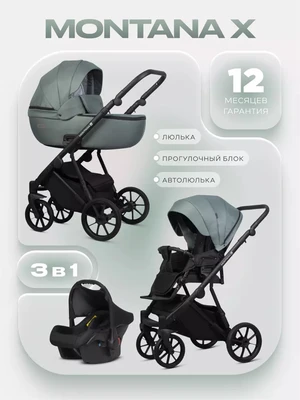 Коляска 3 в 1 Riko Basic Montana X 51 Green 863785227