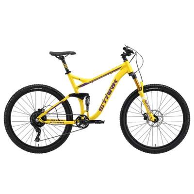 Велосипед Stark'24 Tactic FS LT 27.5 HD желтый матовый/фиолетовый 1446411437