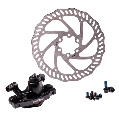 Комплект дискового тормоза RUSH (RADIUS) (машинка+диск 160 mm+болты) 140/160mm/3122613-21 908056099