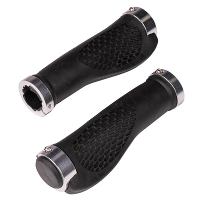 Грипсы FSD-DS12C 130 мм, чёрные с серебристыми кольцами/150325 648577800