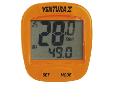 Велокомпьютер VENTURA Х, 10 функций, оранжевый (5-244553) 1629452376