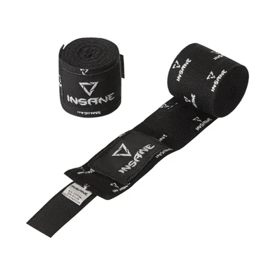 Бинт боксерский INSANE PRINT IN23-HW400, хлопок/нейлон, черный, 2,5 м 2131860734