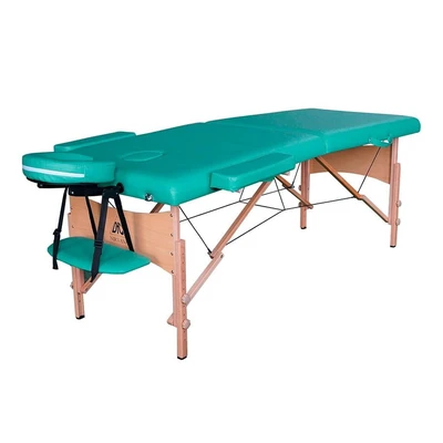 Массажный стол DFC NIRVANA, Relax, дерев. ножки, цвет зеленый (Green) 124561585