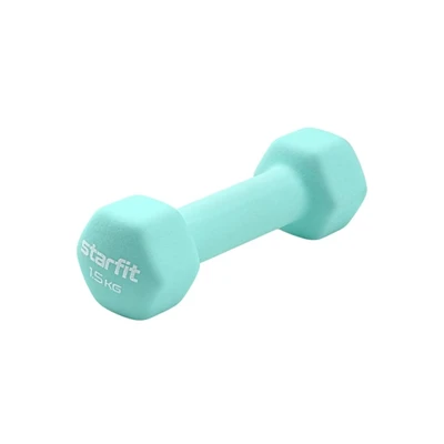 Гантель неопреновая STARFIT DB-201 1,5 кг, мятный. 2137876915