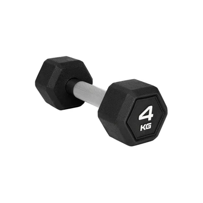 Гантель гексагональная STARFIT DB-301PRO 4 кг, обрезиненная, черный 507172962