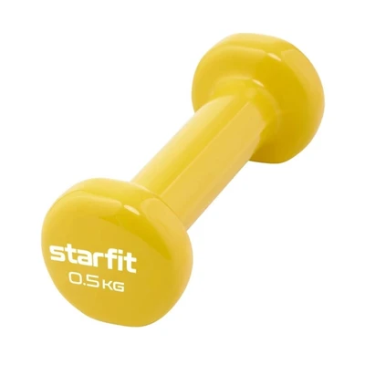Гантель виниловая STARFIT DB-101, 0,5 кг, желтый 45980086