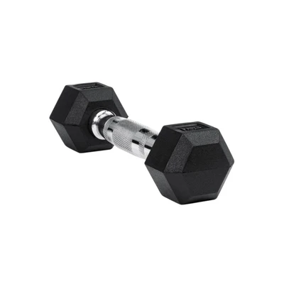 Гантель гексагональная STARFIT DB-301, 1 кг, обрезиненная, черный 132536986