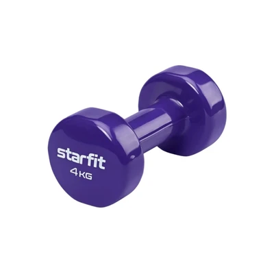 Гантель виниловая STARFIT DB-101 4 кг, фиолетовый. 2003364420