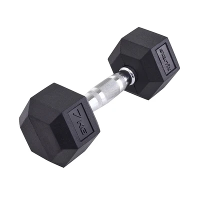 Гантель гексагональная STARFIT DB-301, 7 кг, обрезиненная, черный 1563718598