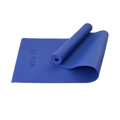 Коврик для йоги и фитнеса STARFIT FM-101 PVC, 0,8 см, 183x61 см, темно-синий 235961796